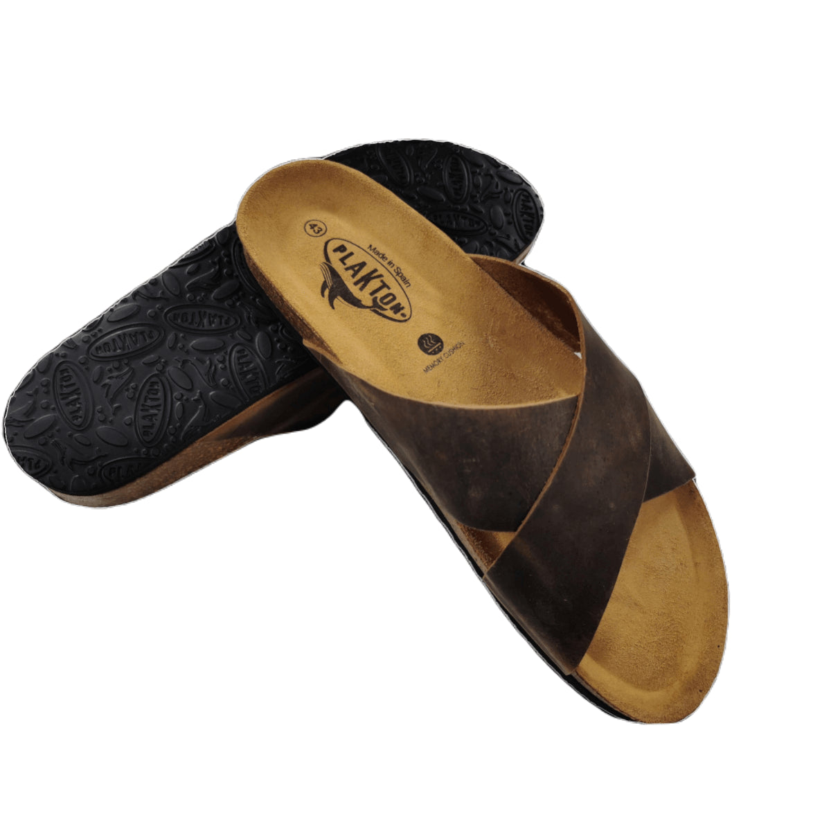 Plakton Benito Apure Leder Pantolette Sandalette beige