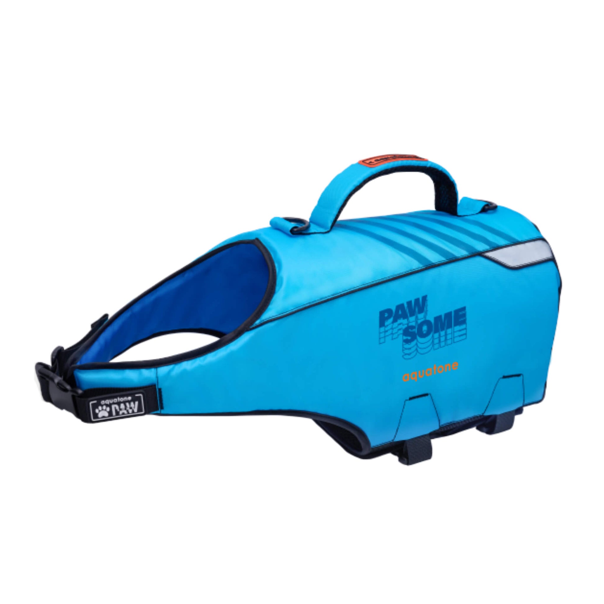 Aquatone Pawsome Hunde Schwimmweste mit Griff blau