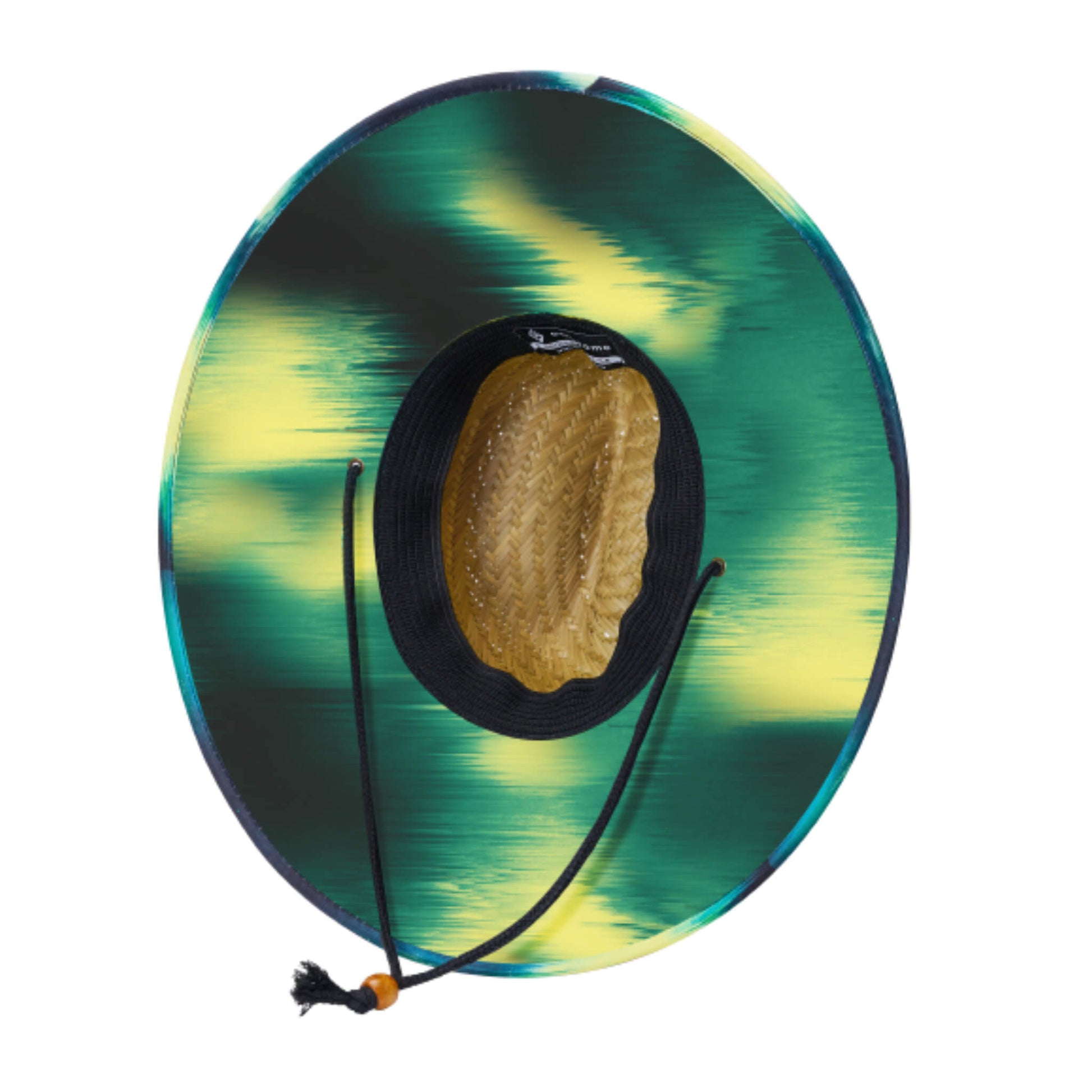 Aquatone Strohhut beige mit grün Krempe