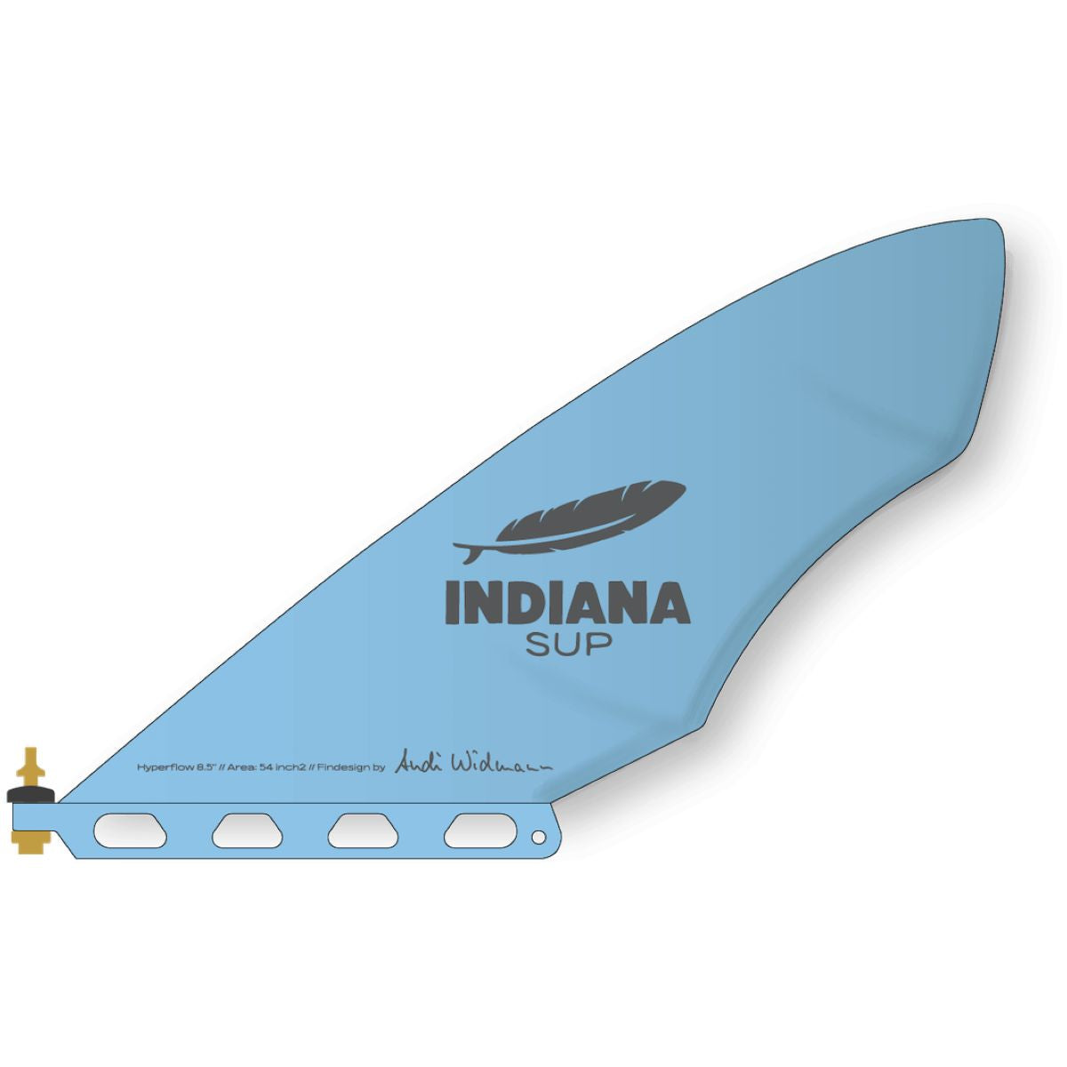 Indiana 8,5" Hyperflow Fin blue SUP Board Finne blau