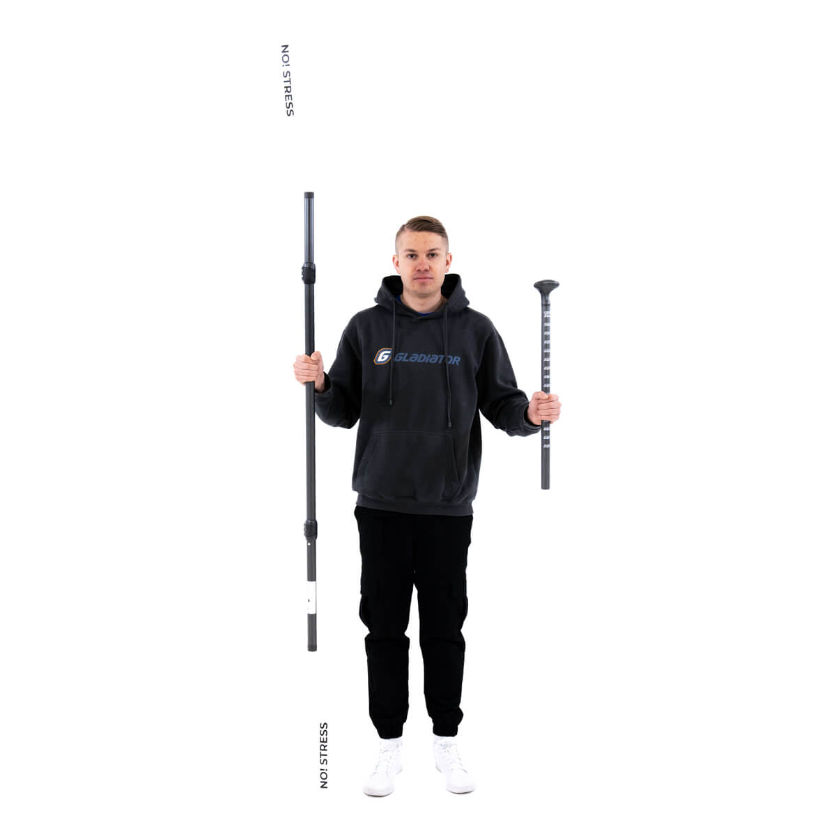 No Stress Carbon Hybrid SUP und Kajakpaddel 4-teilig