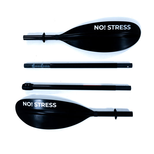 No Stress Fiberglas Hybrid Kajak Paddel 4-teilig