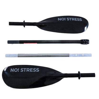 No Stress Vollcarbon Kajakpaddel 4teilig