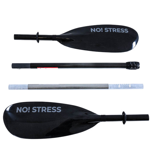 No Stress Vollcarbon Kajakpaddel 4teilig