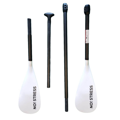 No Stress Carbon Hybrid SUP und Kajakpaddel 4-teilig