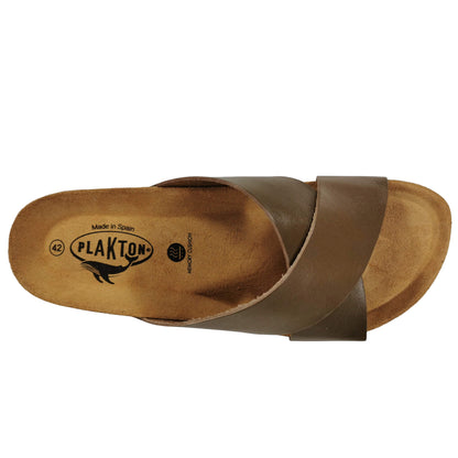 Plakton Benito Vaquetila Leder Pantolette Sandalette grün