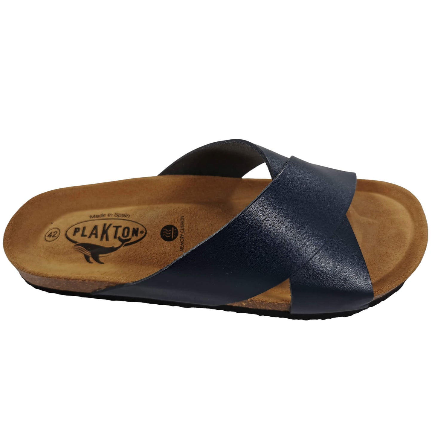Plakton Benito Vaquetila Leder Pantolette Sandalette blau