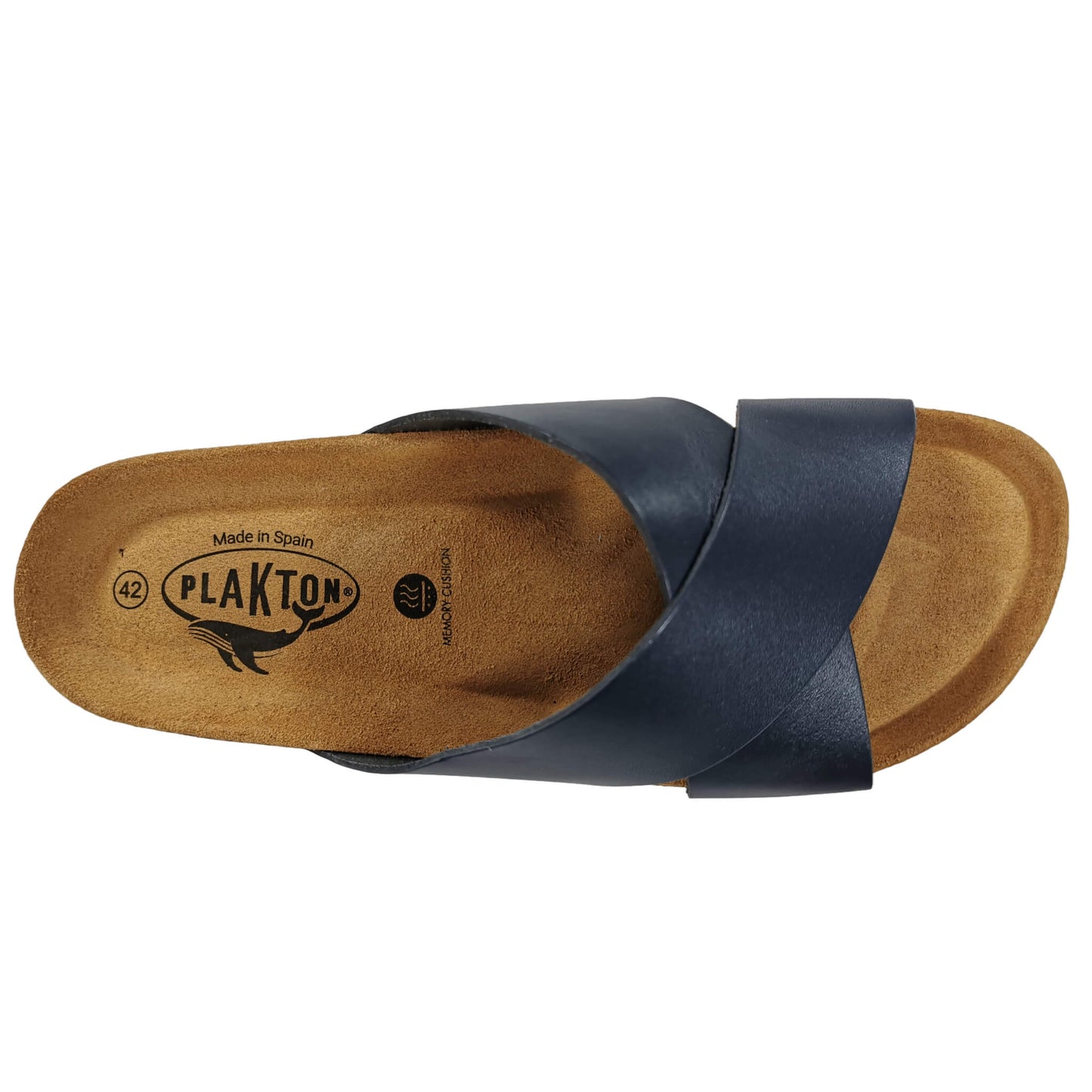 Plakton Benito Vaquetila Leder Pantolette Sandalette blau
