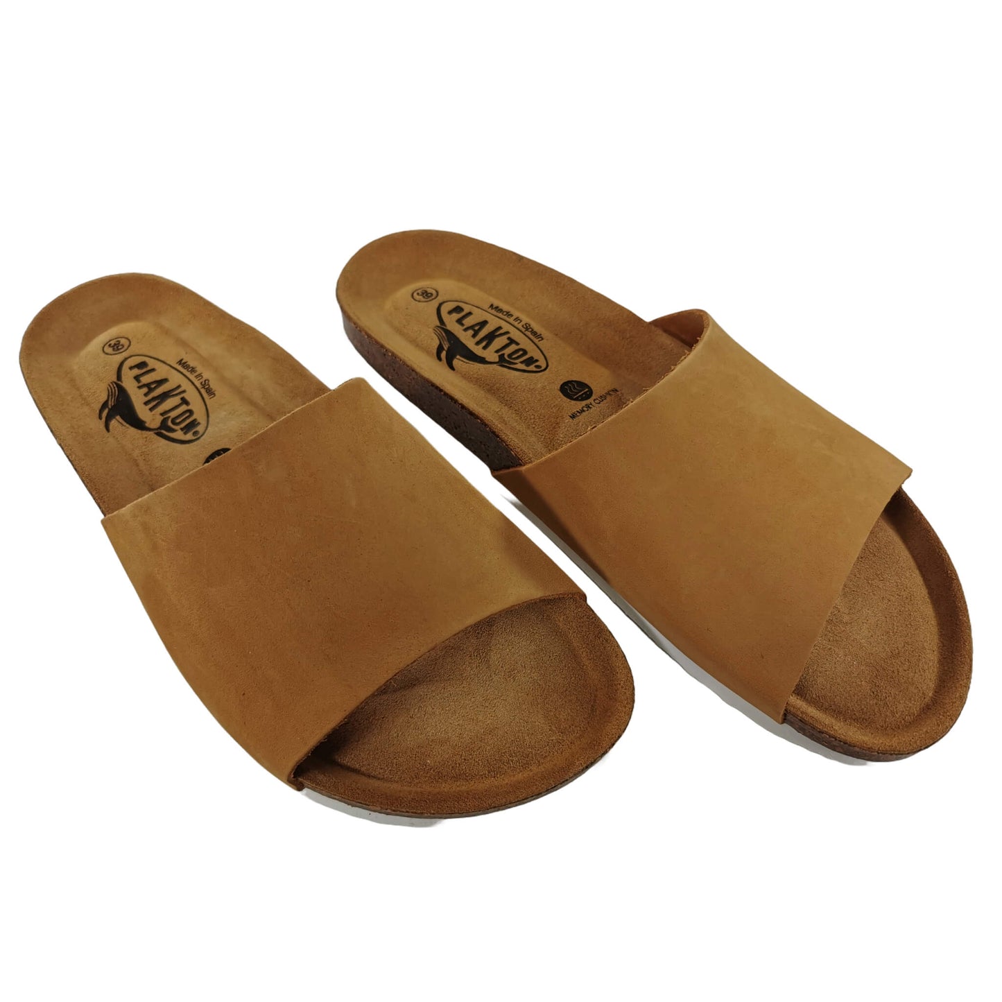 Plakton Bala Nubuk Damen Leder Pantolette Sandalette beige