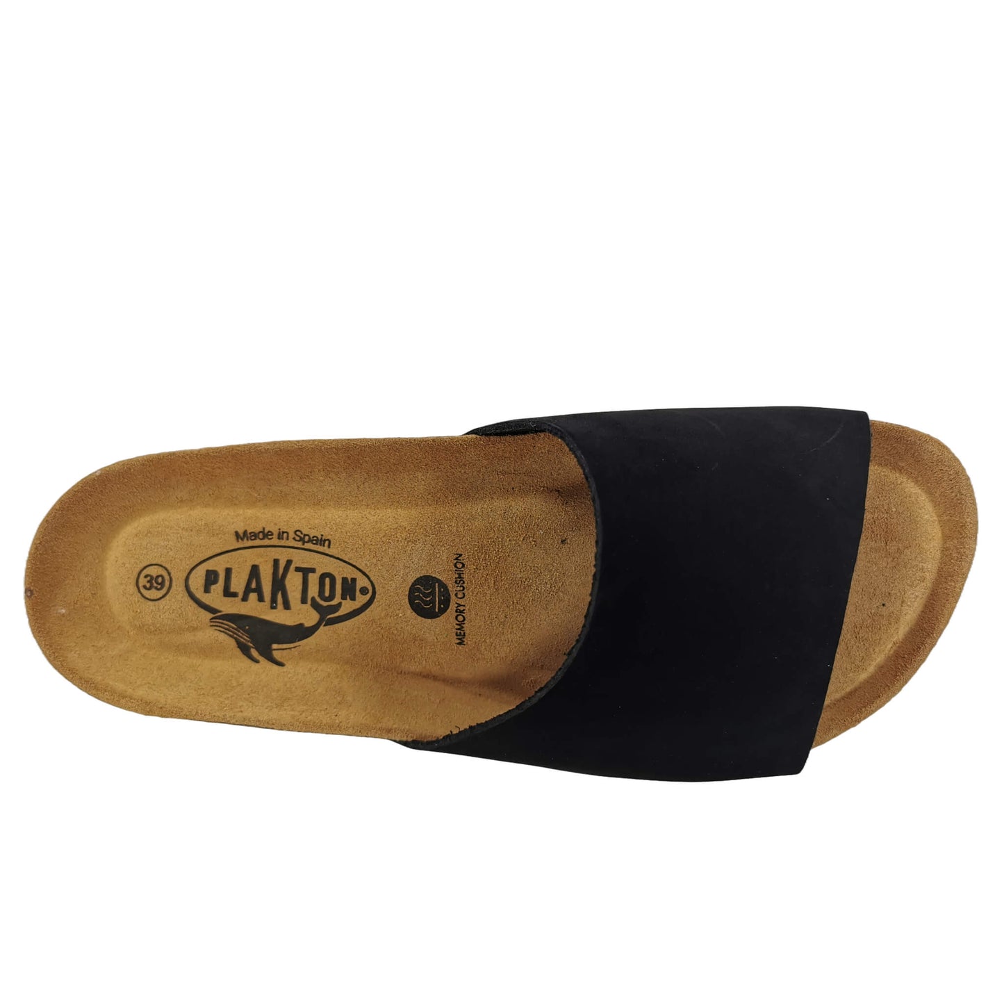 Plakton Bala Nubuk Damen Leder Pantolette Sandalette schwarz