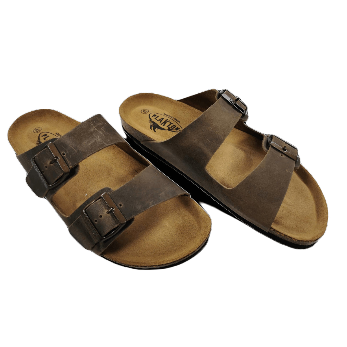 Plakton Barna Apure Leder Pantolette Sandalette braun