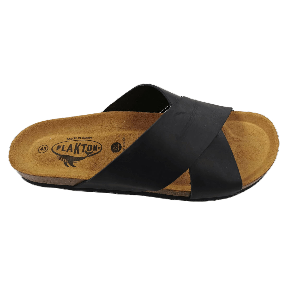 Plakton Benito Apure Leder Pantolette Sandalette schwarz