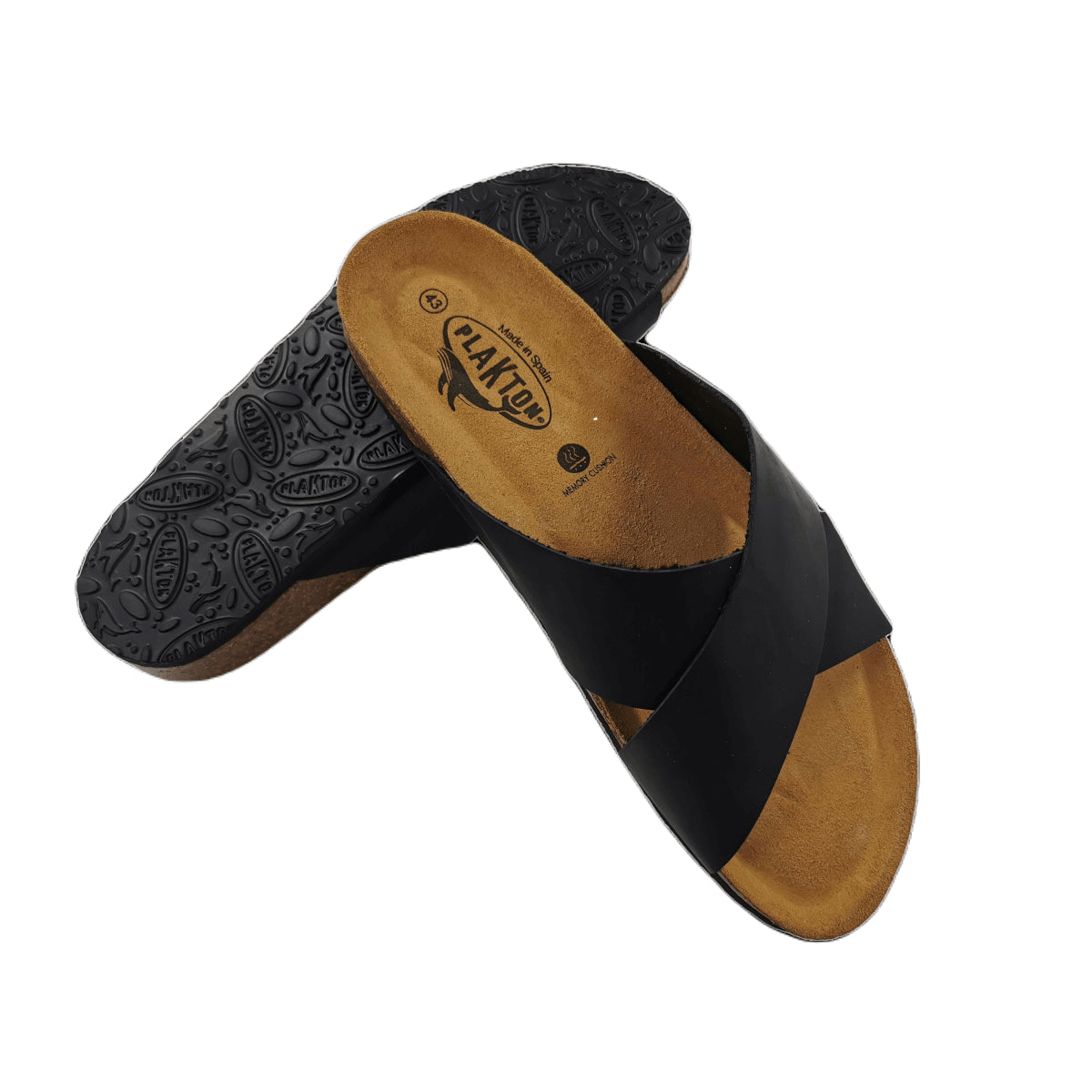 Plakton Benito Apure Leder Pantolette Sandalette schwarz