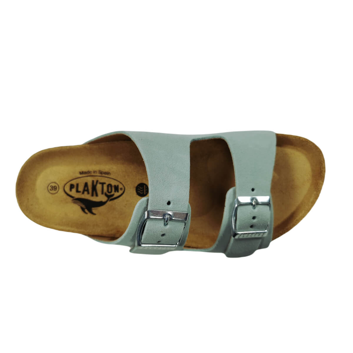 Plakton Beta Afelpado Damen Leder Pantolette Sandalette grün