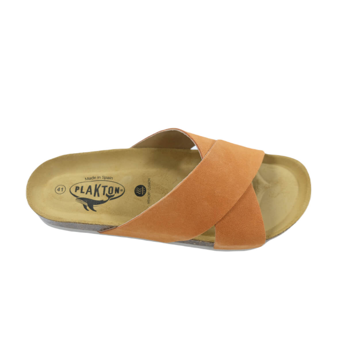 Plakton Bibi Afelpado Damen Leder Pantolette Sandalette orange