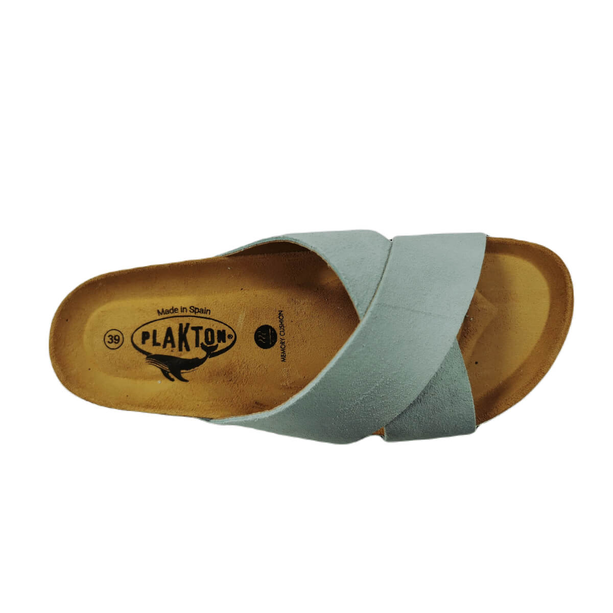 Plakton Bibi Afelpado Damen Leder Pantolette Sandalette grün