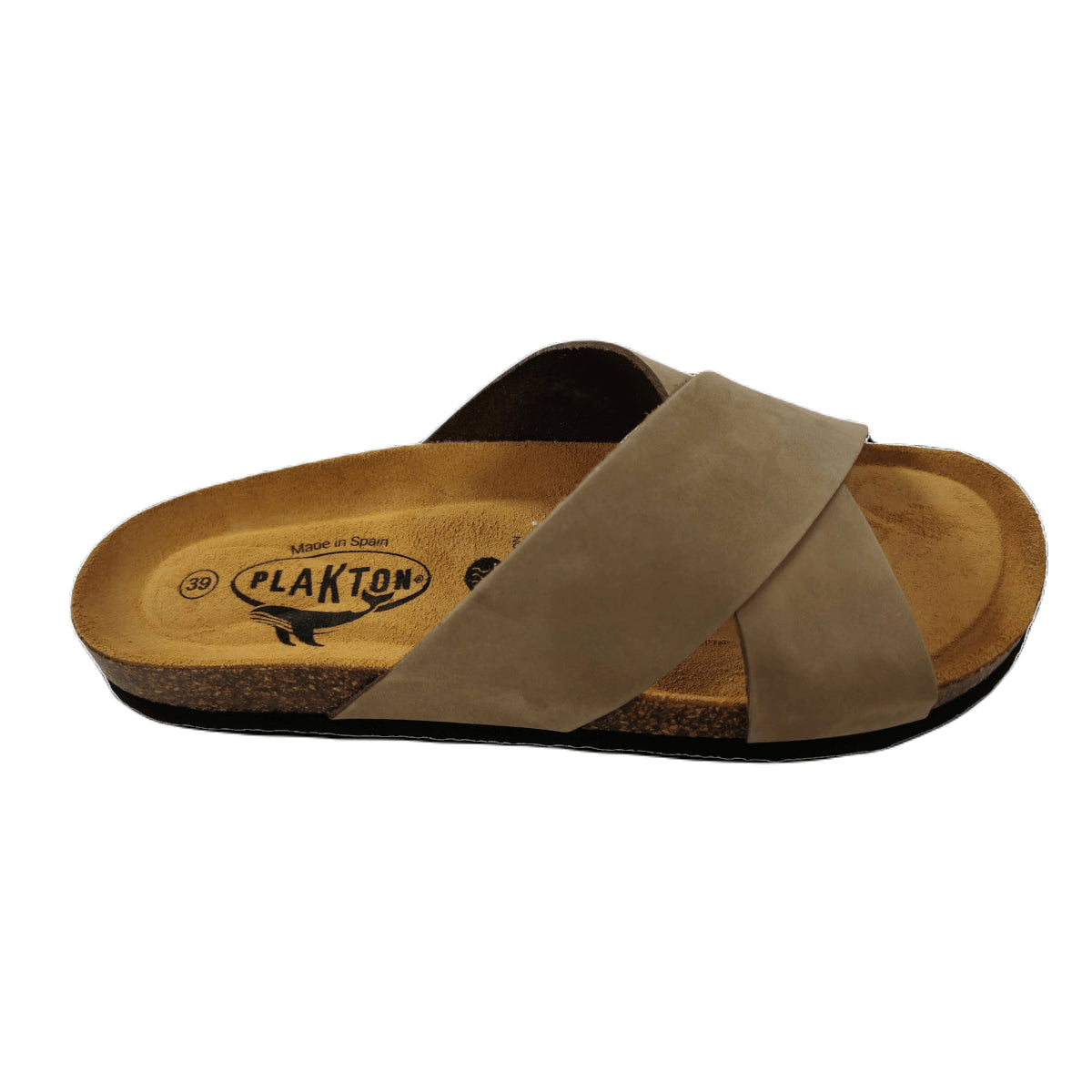 Plakton Bibi Nobuck 2 Damen Leder Pantolette Sandalette grün