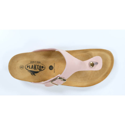 Plakton Bolero Nobuck 2 Damen Leder Zehenstegsandale rosa