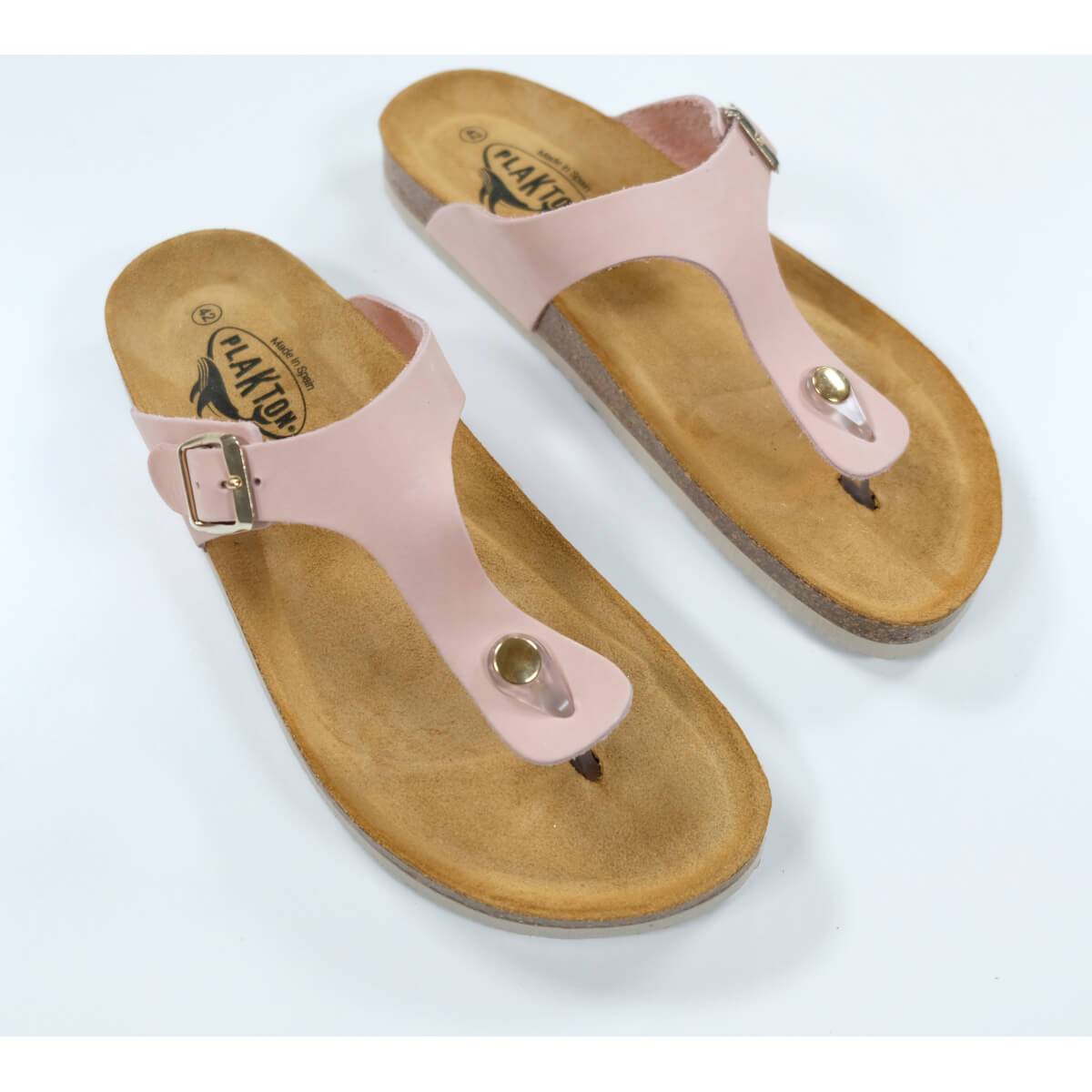 Plakton Bolero Nobuck 2 Damen Leder Zehenstegsandale rosa