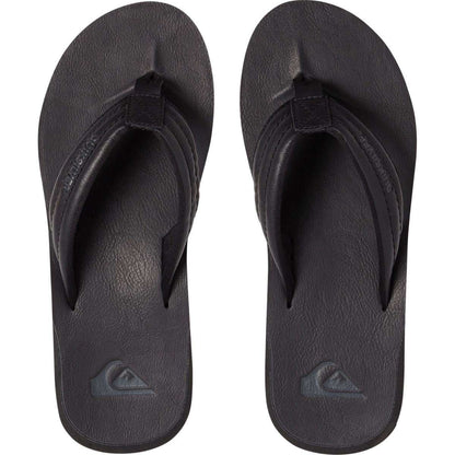Quiksilver Carver Nubuck Zehenstegsandalen schwarz