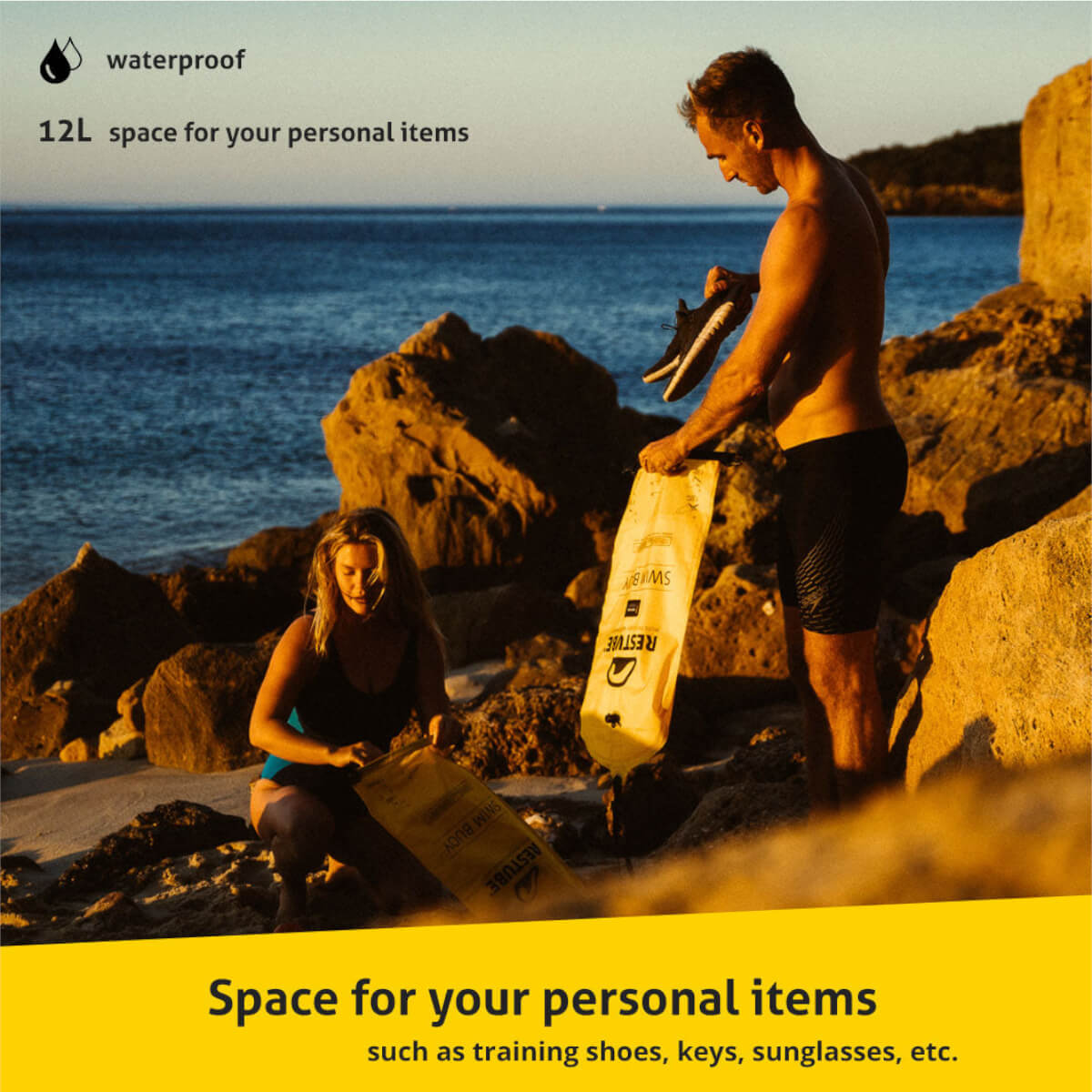 Restube Schwimmboje pro aufblasbar gelb