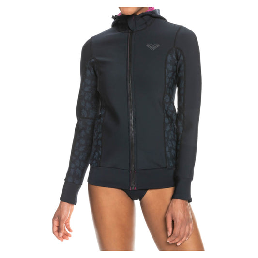 Roxy 1.0 Swell Series S Paddl Jacket HD FL Damen Neoprenjacke schwarz