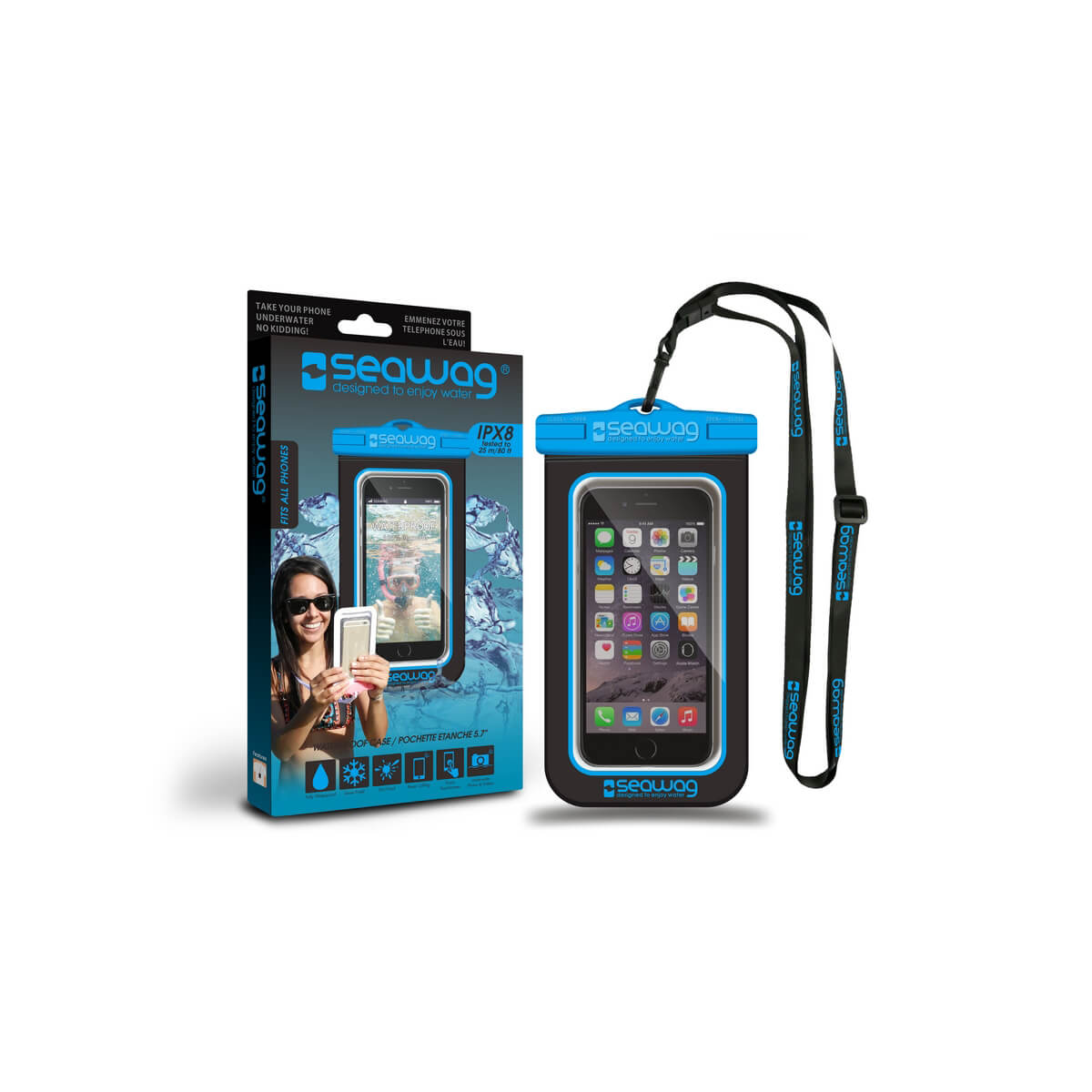 Seawag Waterproof Case wasserdichte Handyhülle blau