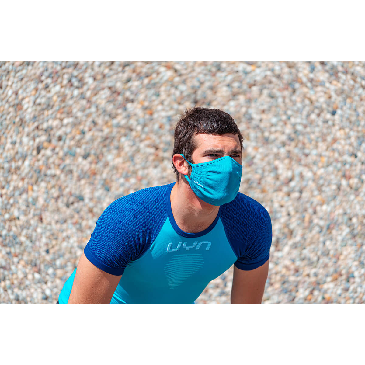 UYN Gesichtsmaske Community Mask Mund-Nasenmaske blau