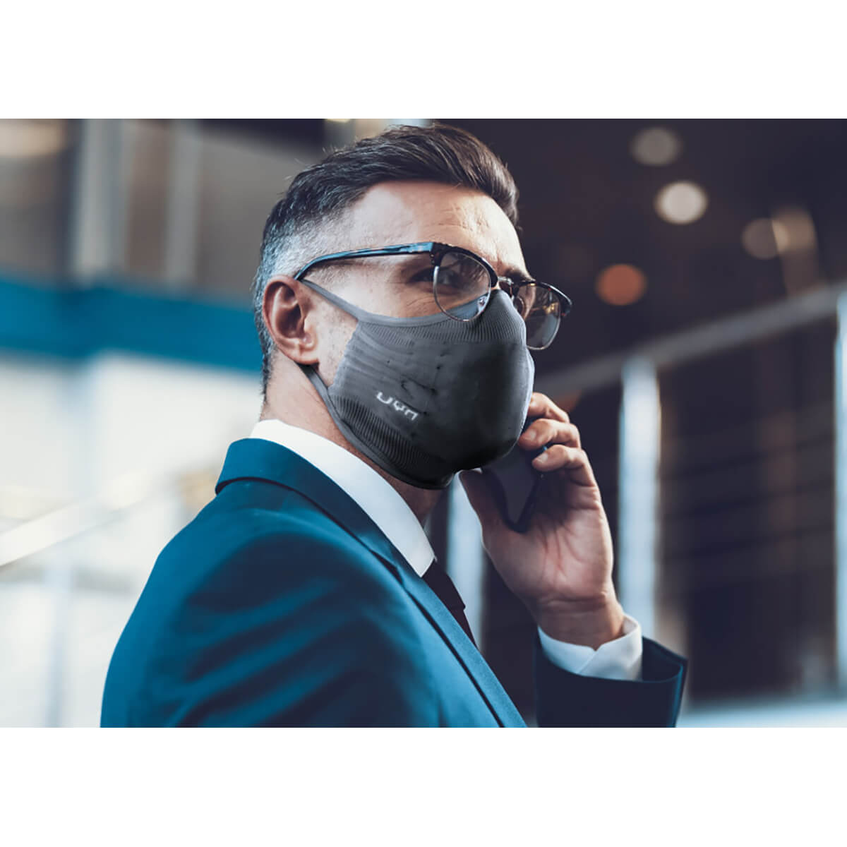 UYN Gesichtsmaske Community Mask Mund-Nasenmaske schwarz