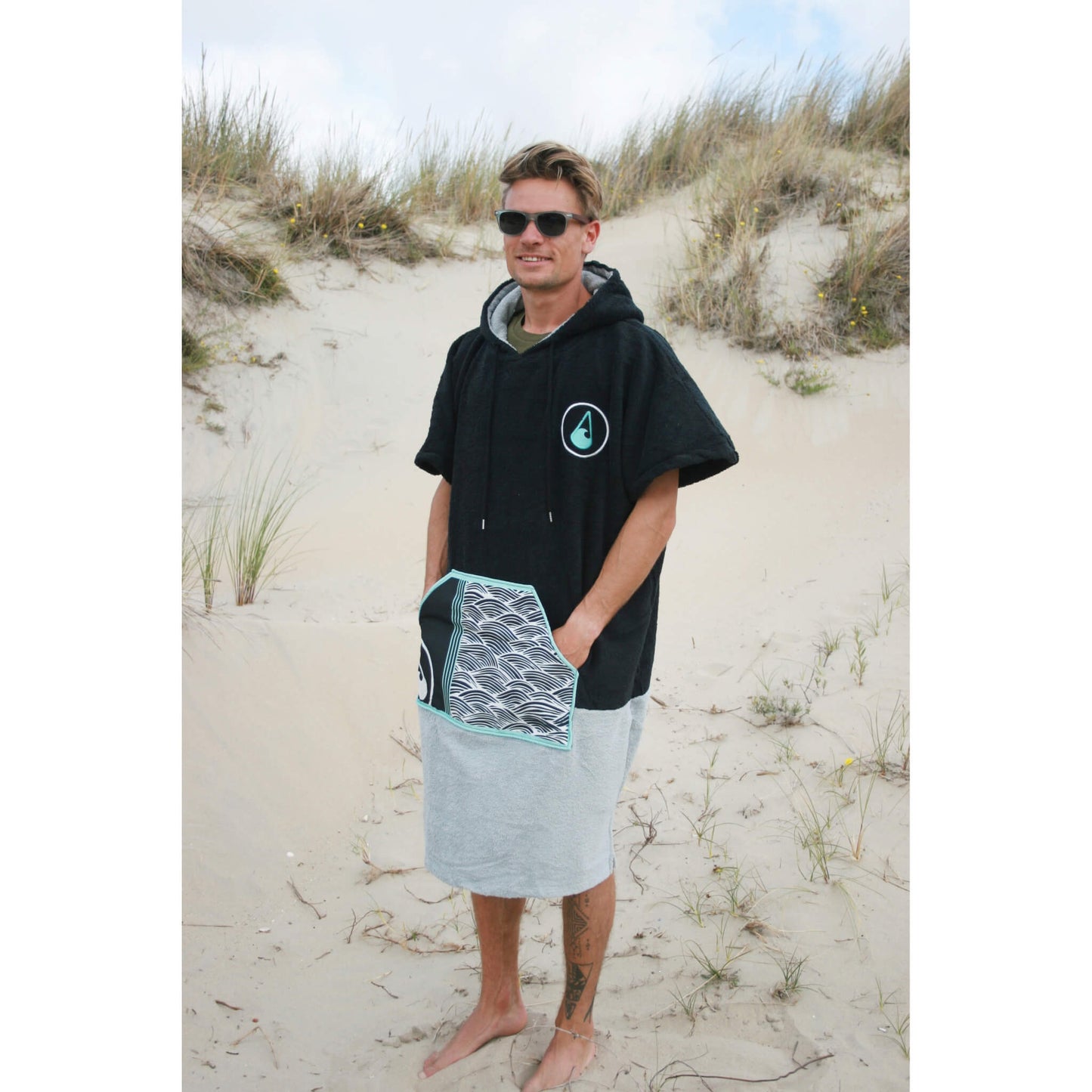 Wave Hawaii AirLite Poncho Moledo XL grau