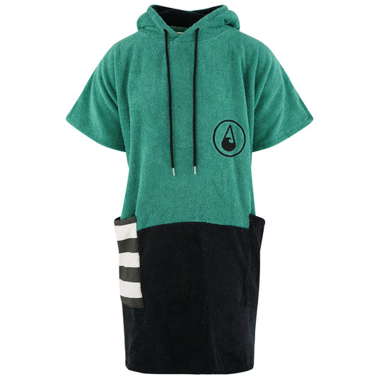 Wave Hawaii Cotton Poncho Faro M schwarz grün