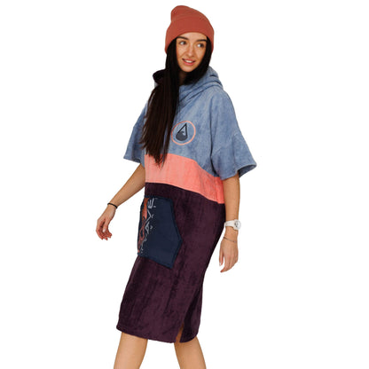 Wave Hawaii Cotton Velours Poncho Kiholo M lila