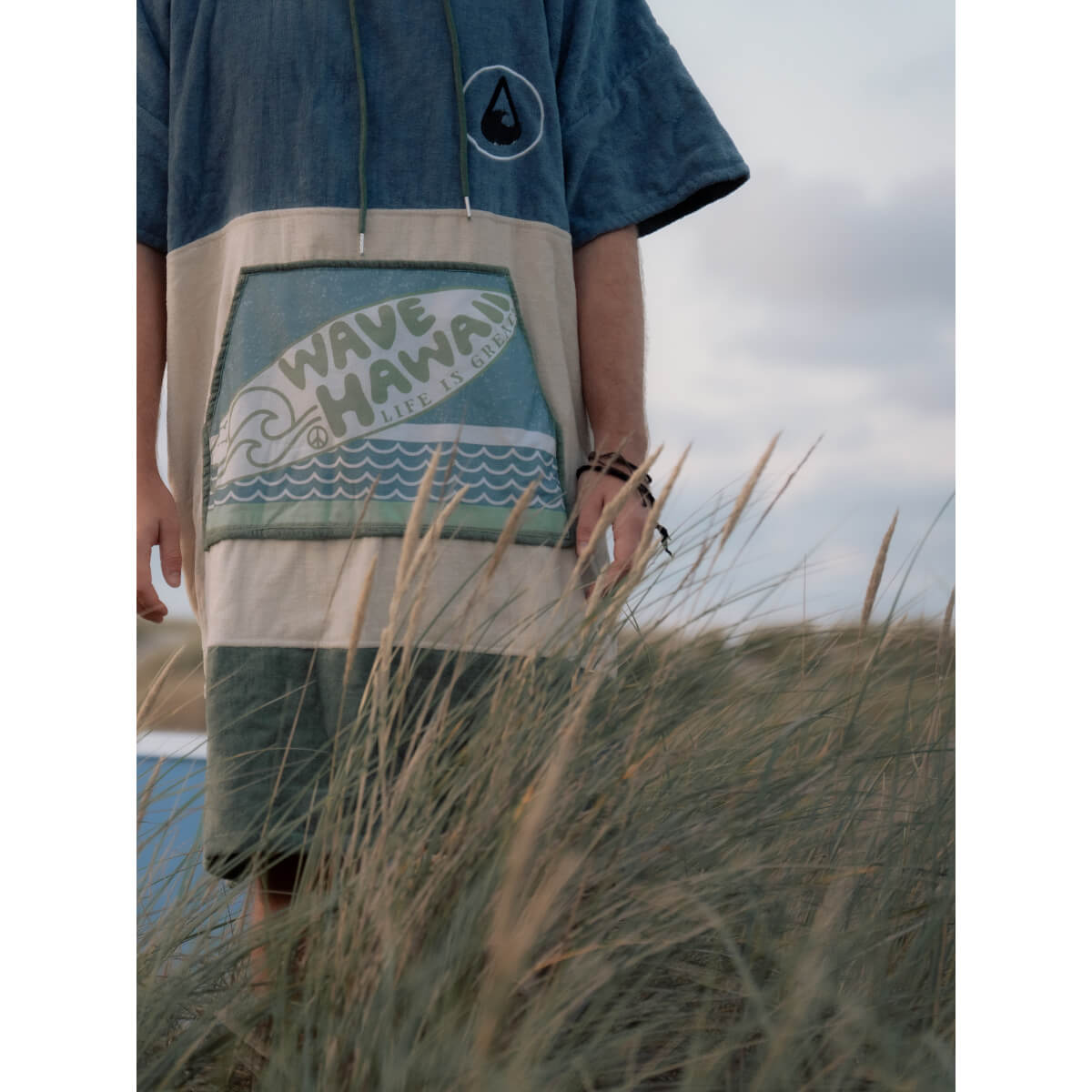 Wave Hawaii Cotton Velours Poncho Curitiba  L beige