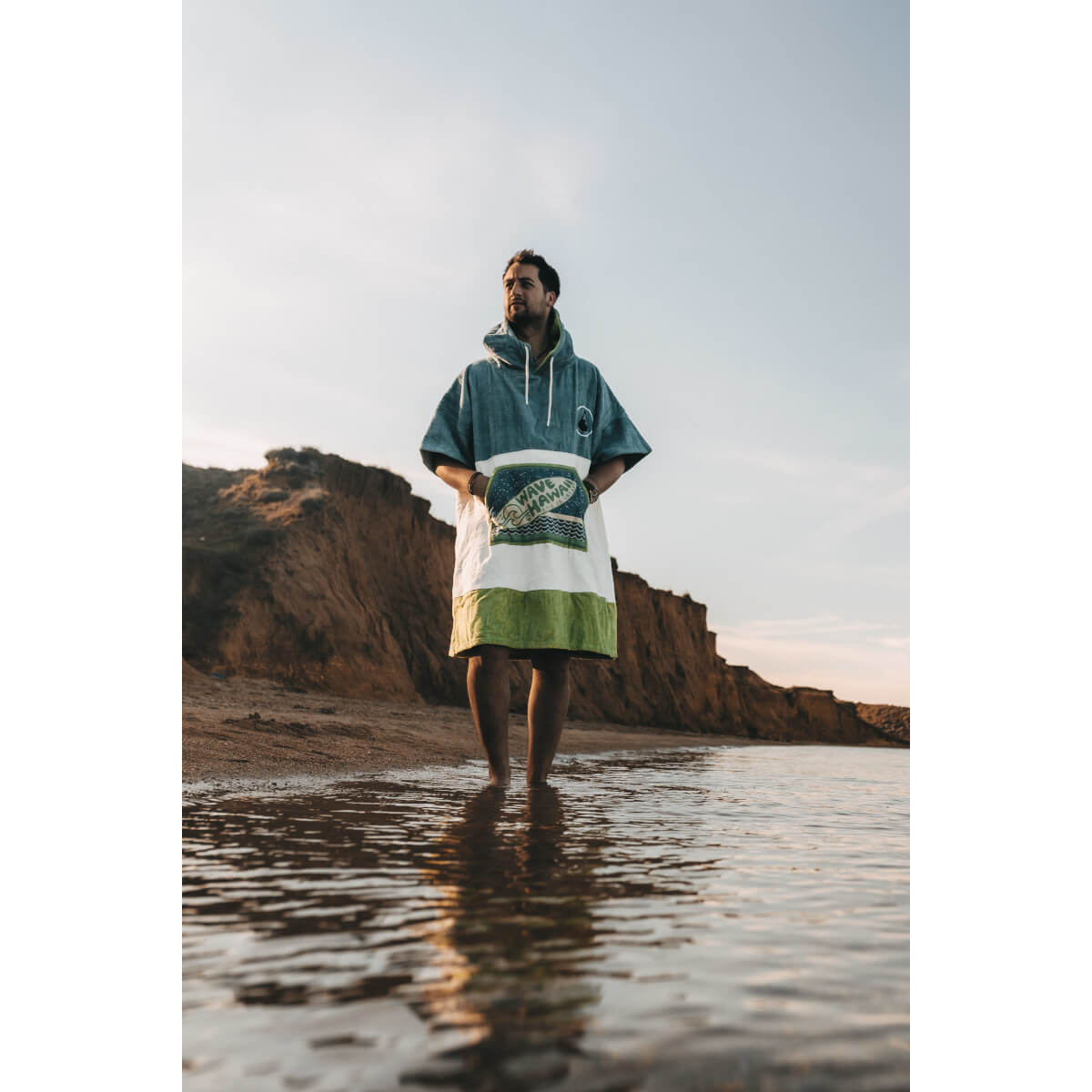 Wave Hawaii Cotton Velours Poncho Curitiba  L beige