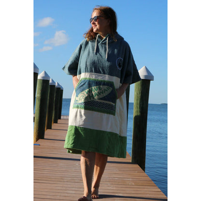 Wave Hawaii Cotton Velours Poncho Curitiba  L beige