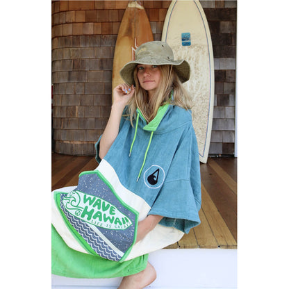 Wave Hawaii Cotton Velours Poncho Curitiba  L beige