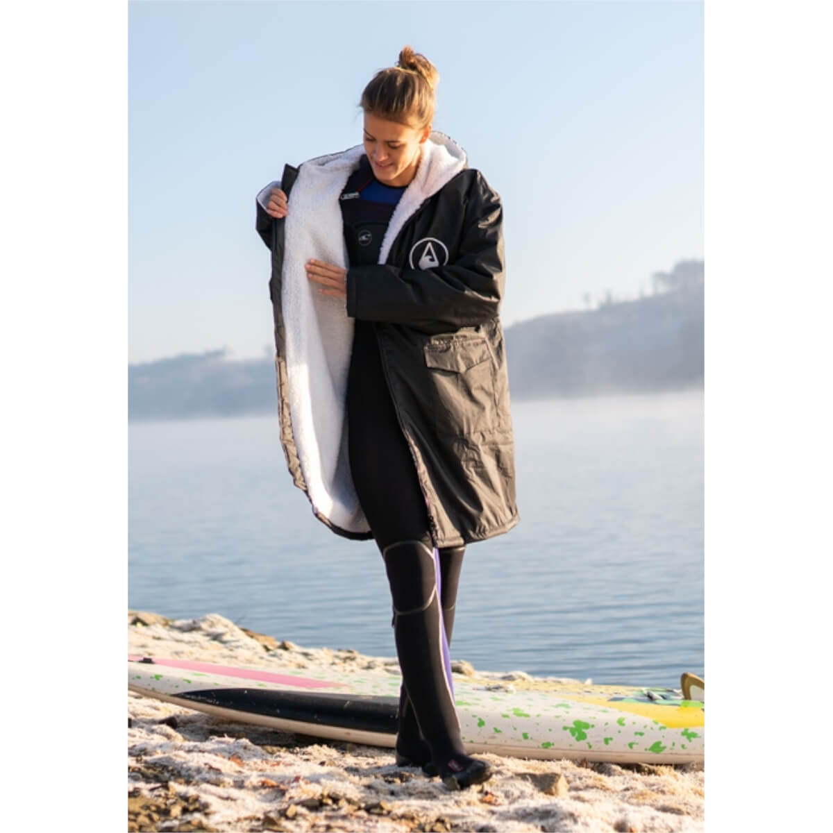 Wave Hawaii Storm Poncho Jety Sherpah oversize L-XXL schwarz