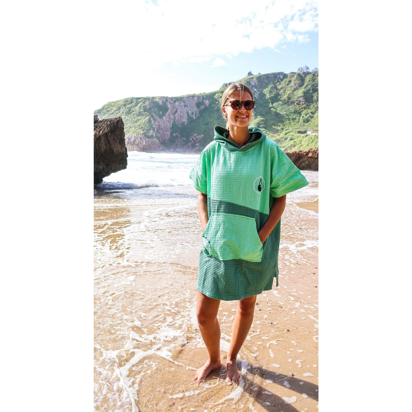 Wave Hawaii Travel Poncho Breese L-XL grün